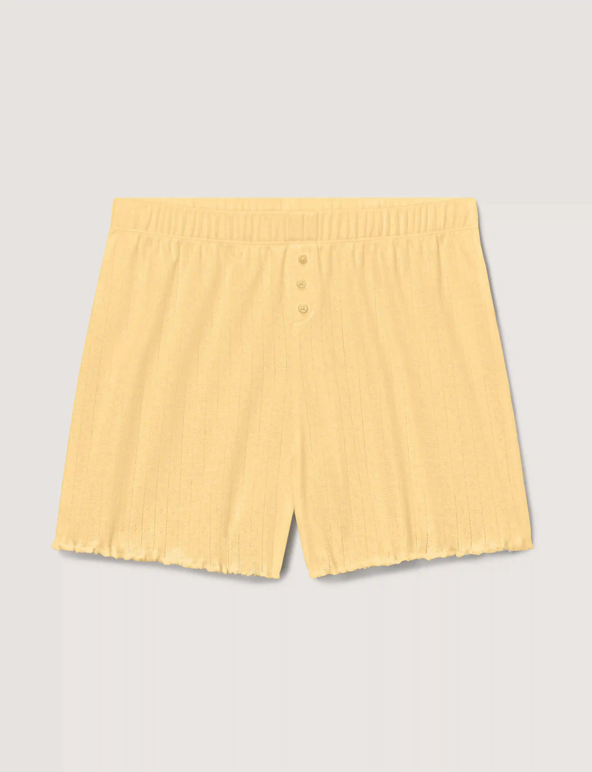Women's Cotton Pointelle Rib Sleep Short