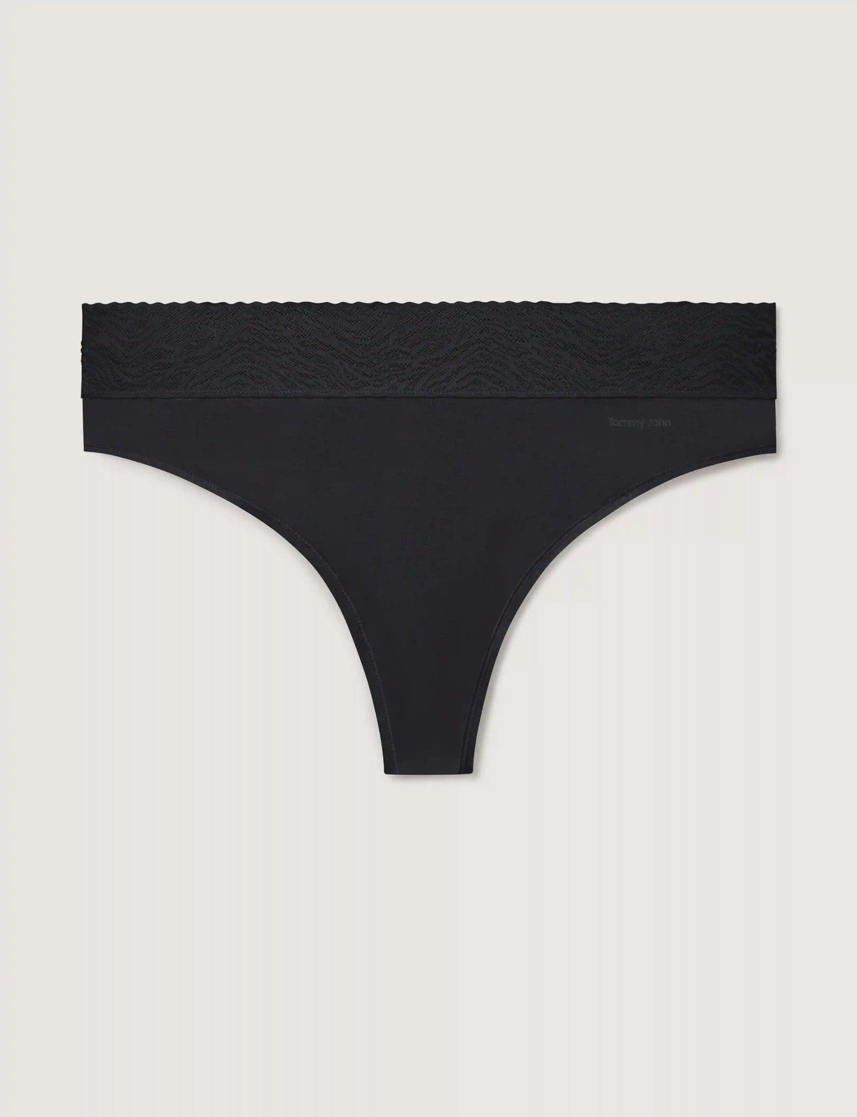Women's Cool Cotton Thong, Lace Waist
