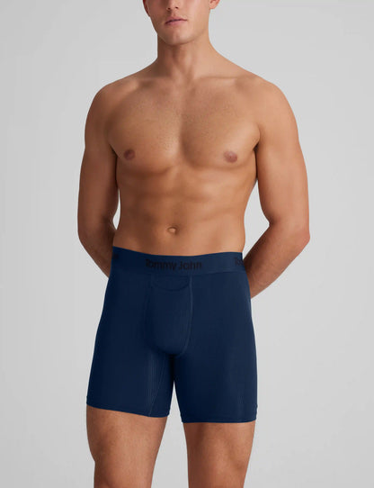 Second Skin Luxe Rib Mid-Length Boxer Brief 6" (6-Pack)