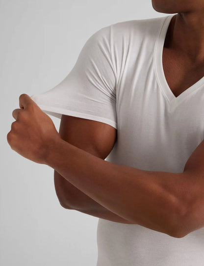 Cool Cotton Deep V-Neck Stay-Tucked Undershirt