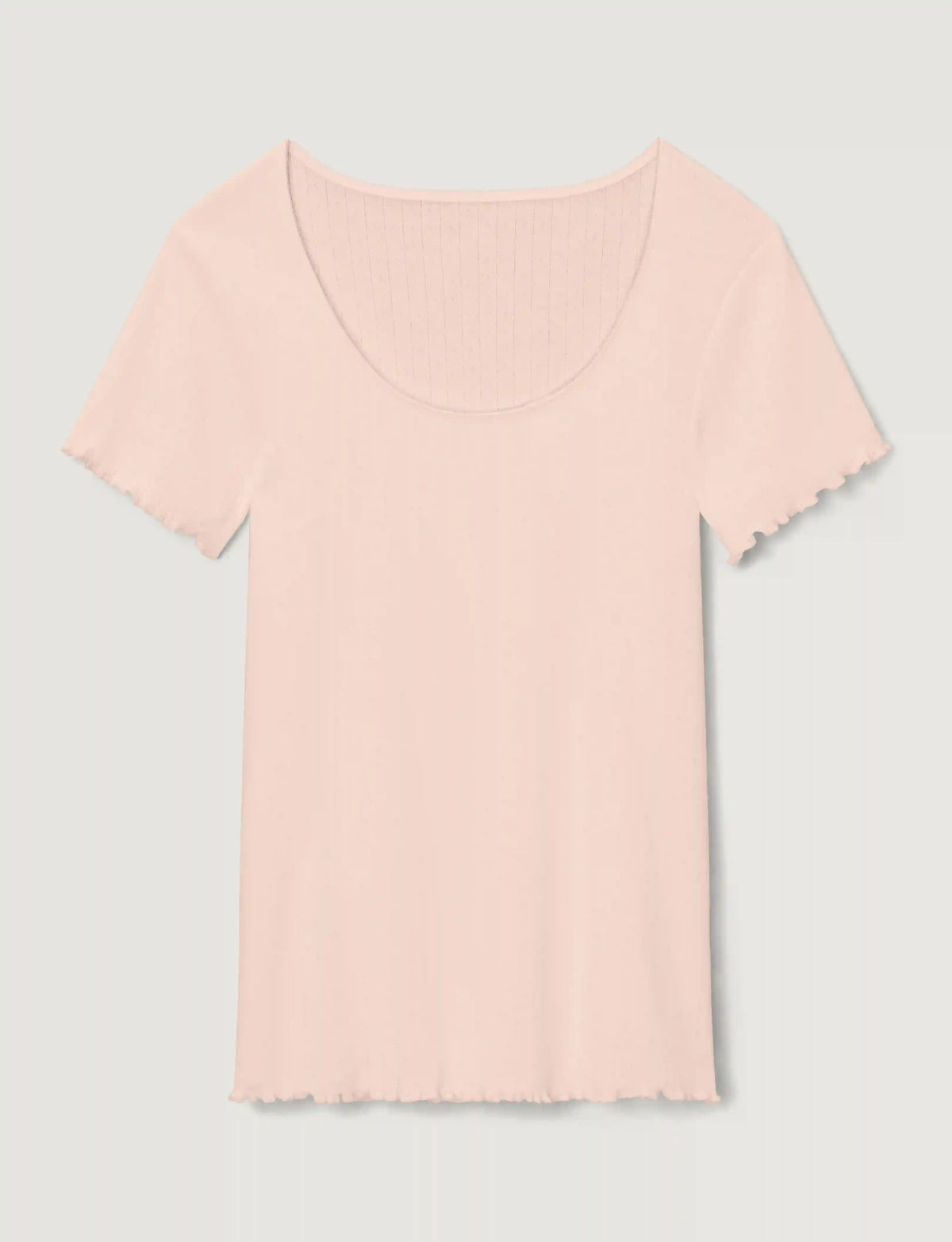 Women's Cotton Pointelle Rib Tee