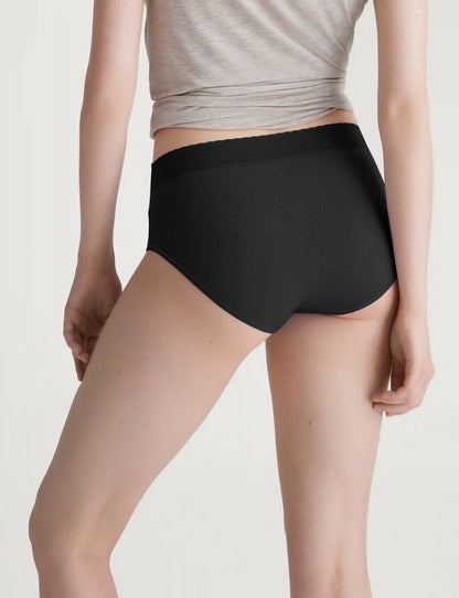 Women's Second Skin High-Rise Brief, Lace Waist (3-Pack)