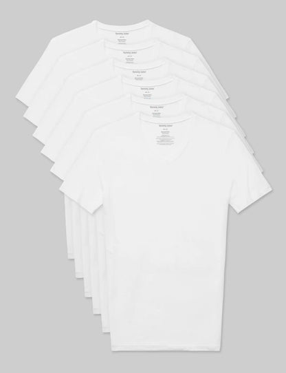 Second Skin High V-Neck Stay-Tucked Undershirt (6-Pack)