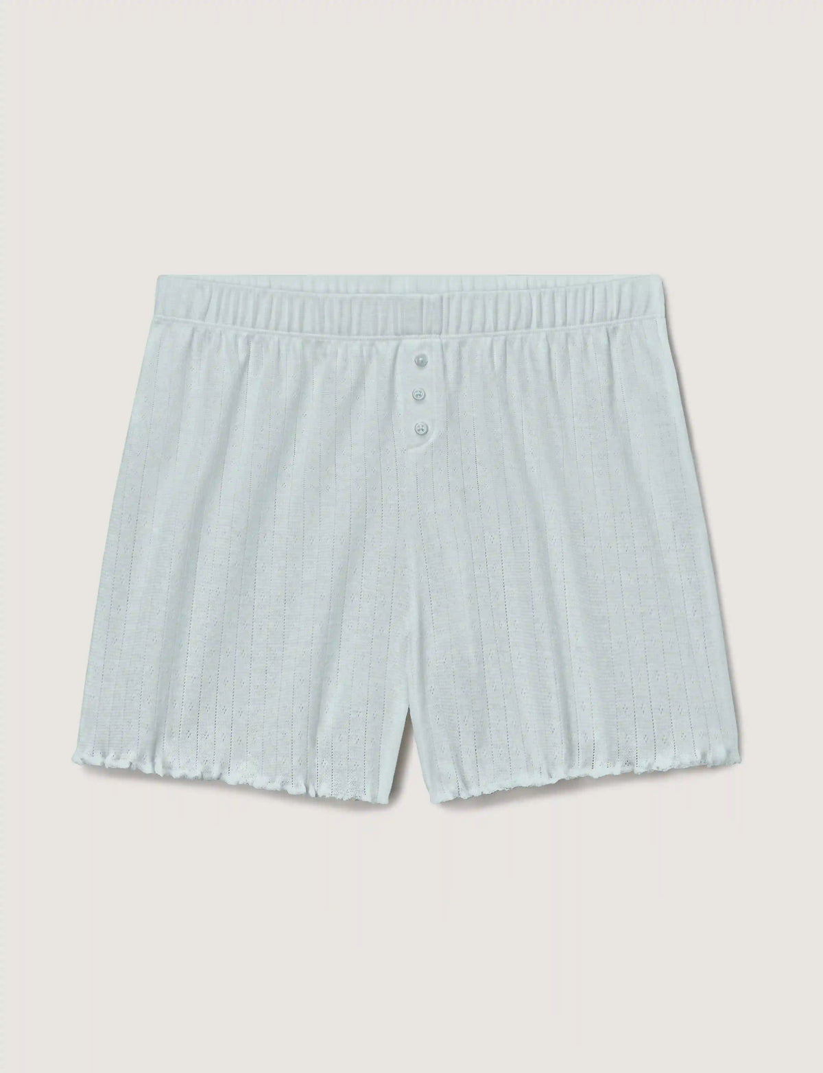 Women's Cotton Pointelle Rib Sleep Short