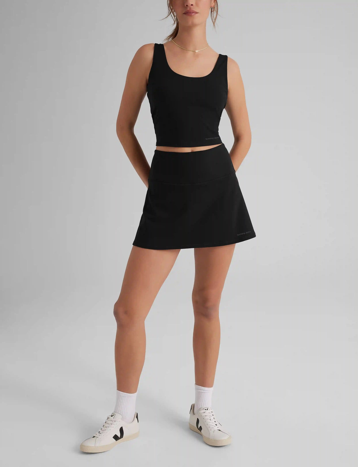 Women's Crop Tank & Tennis Skirt Set