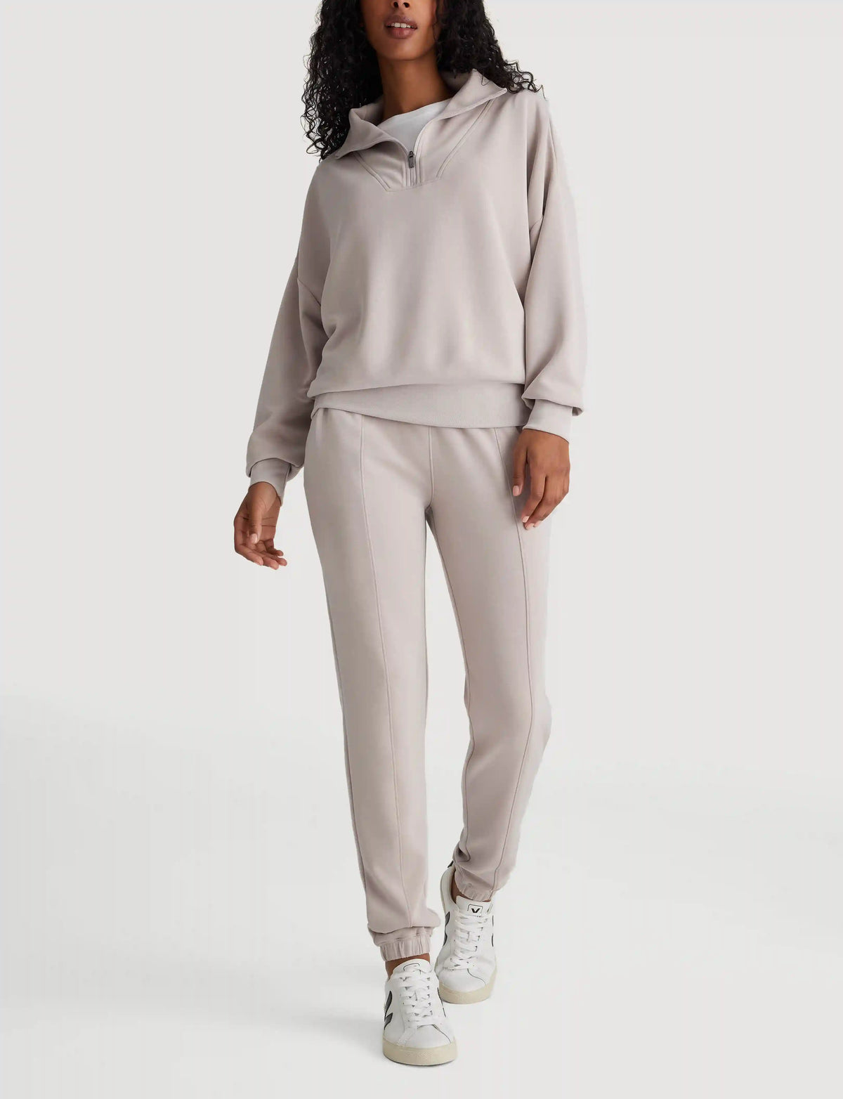 Women's Luxe Traveler Knit Quarter Zip & Jogger Set