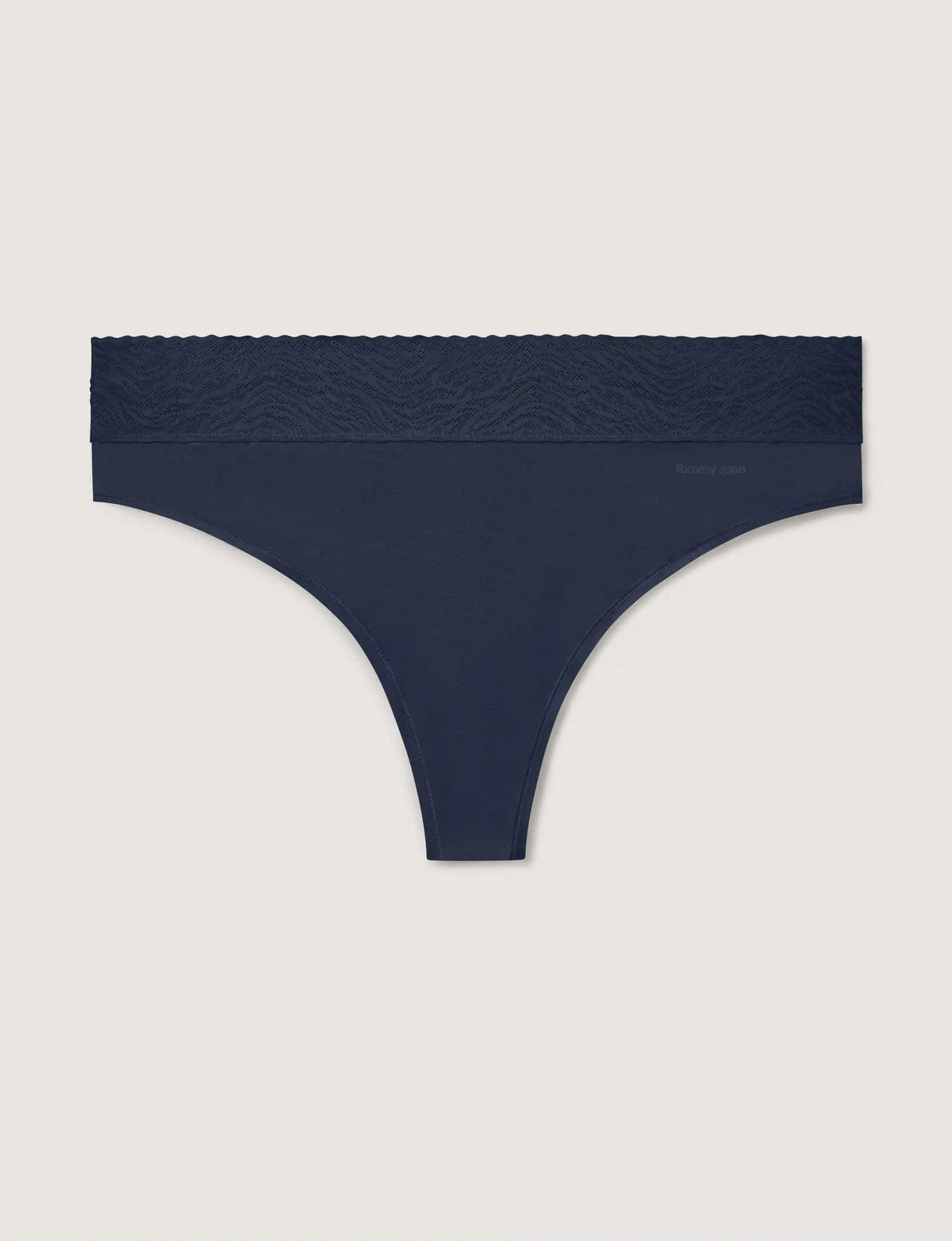 Women's Cool Cotton Thong, Lace Waist