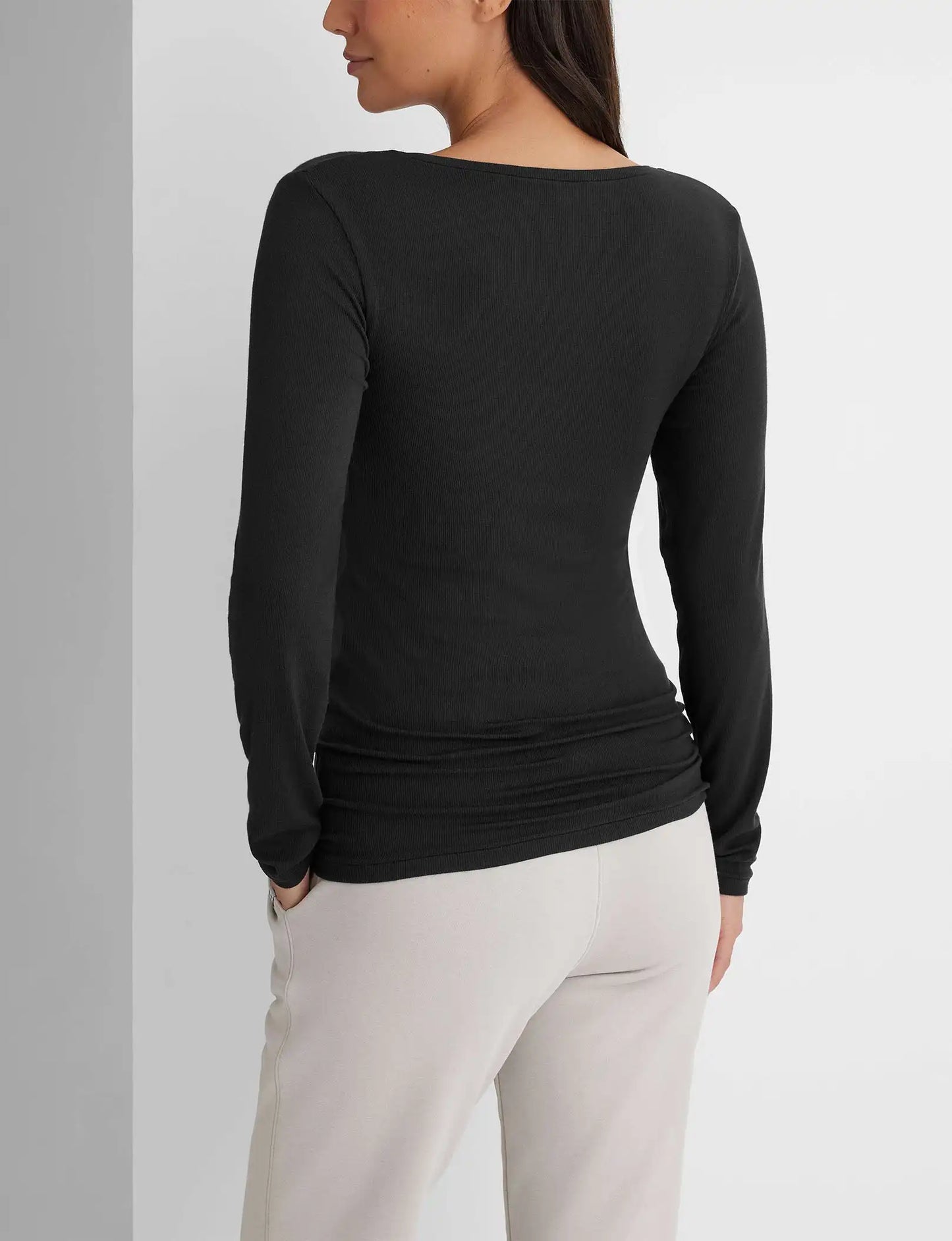 Women's Micro Rib Long Sleeve Tee (2-Pack)