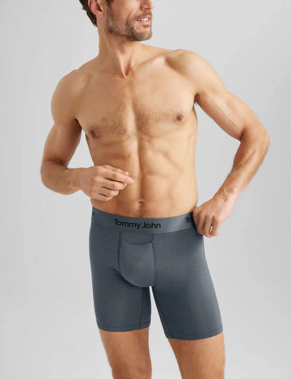 Second Skin Luxe Rib Mid-Length Boxer Brief 6" (3-Pack)