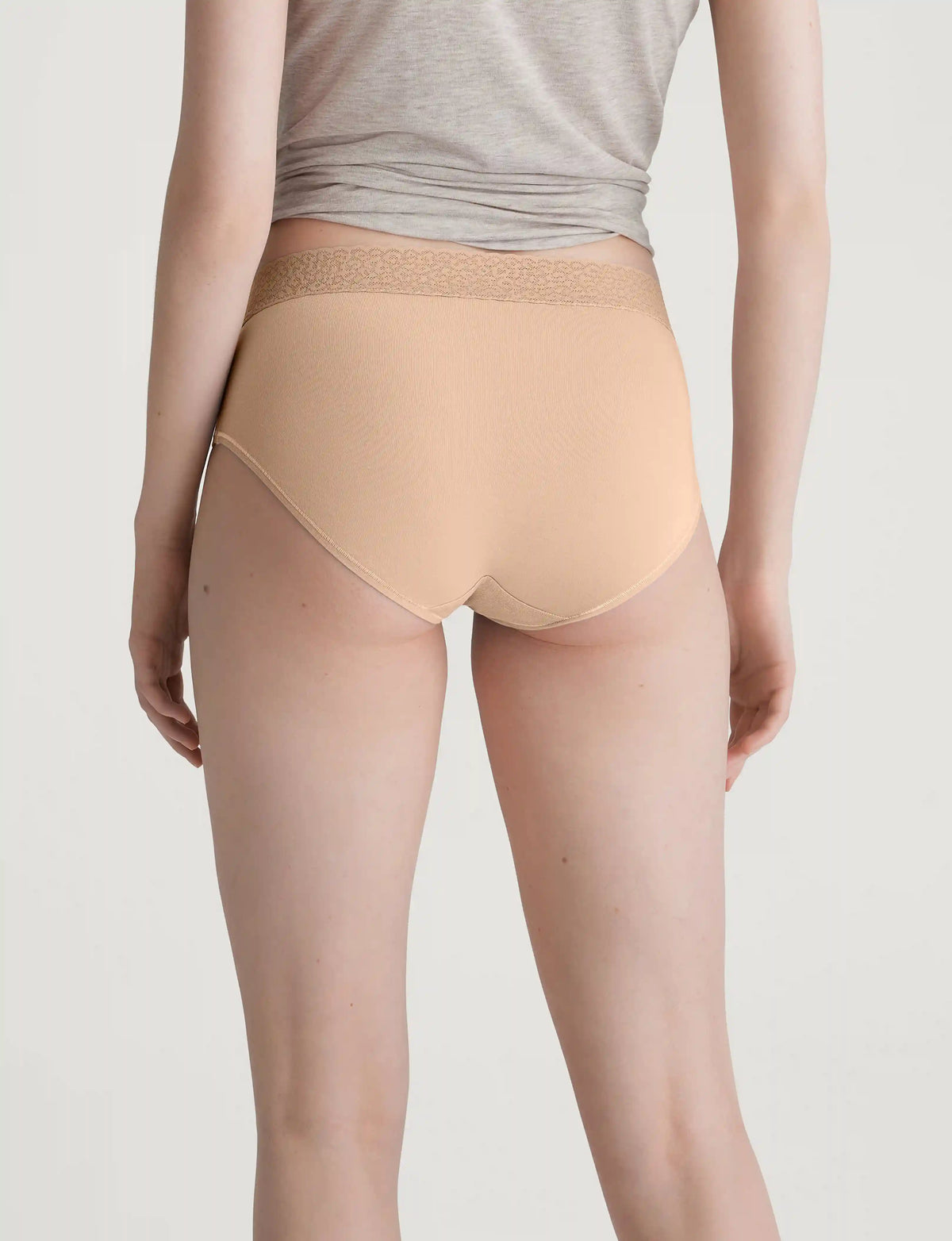 Women's Second Skin High-Rise Brief, Lace Waist (3-Pack)