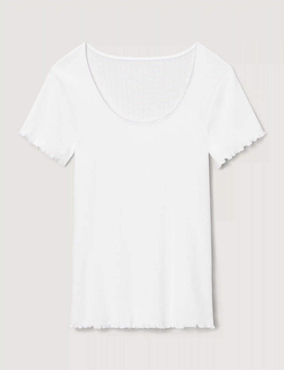 Women's Cotton Pointelle Rib Tee