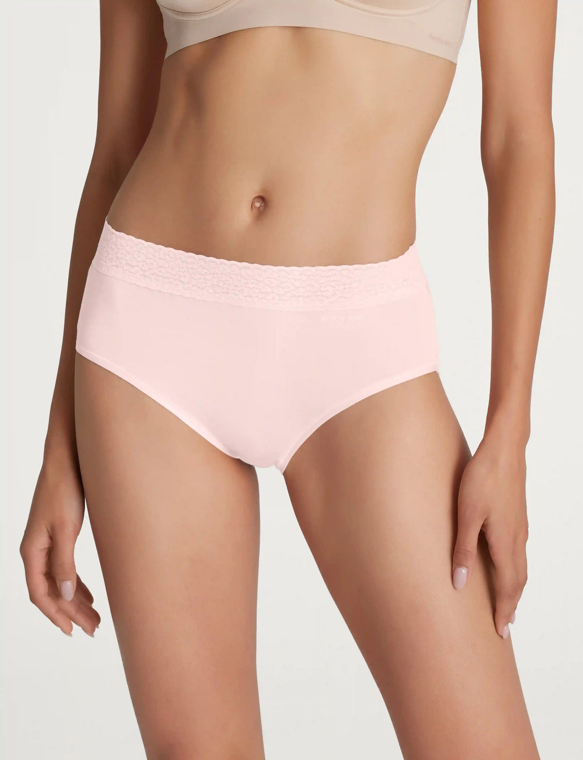 Women's Second Skin High-Rise Brief, Lace Waist (5-Pack)