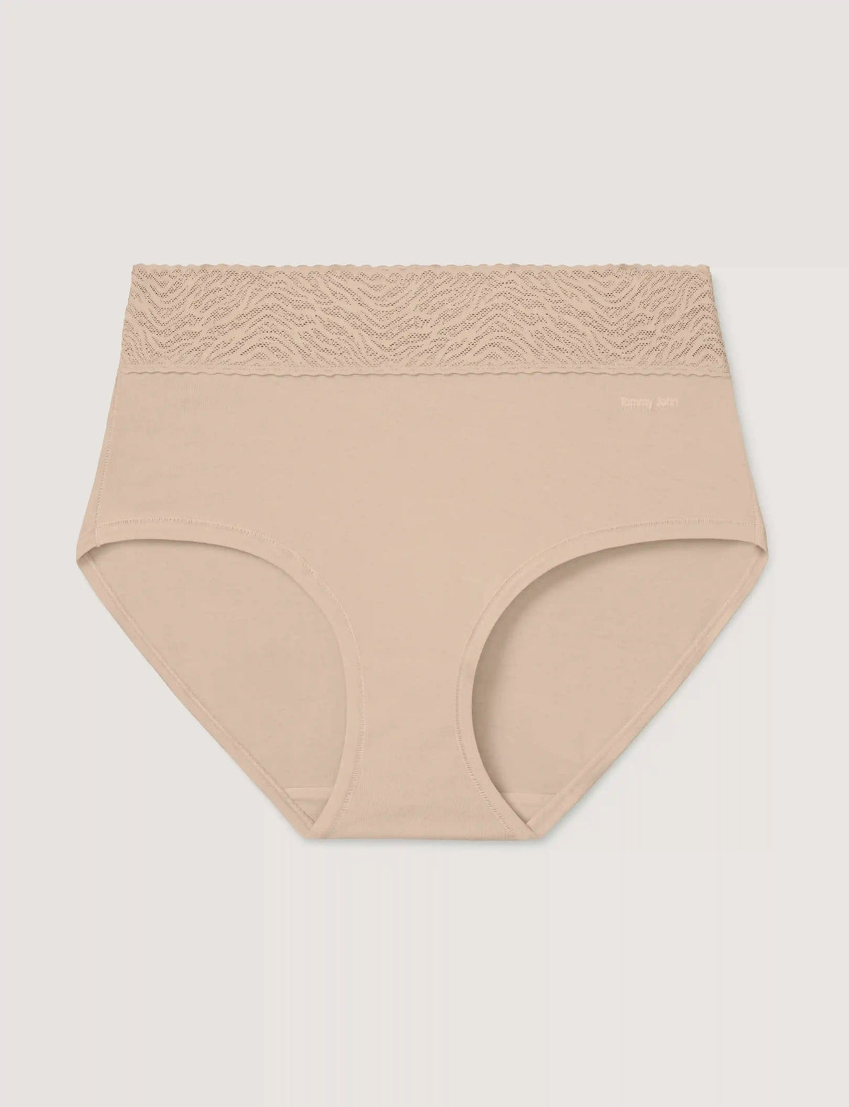 Women's Cool Cotton High Rise Brief, Lace Waist