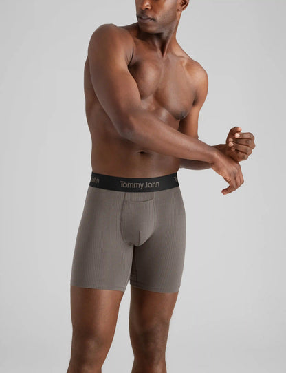 Second Skin Luxe Rib Mid-Length Boxer Brief 6" (3-Pack)