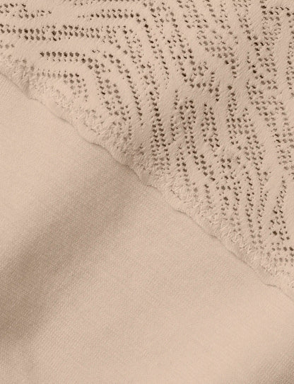 Women's Cool Cotton Thong, Lace Waist