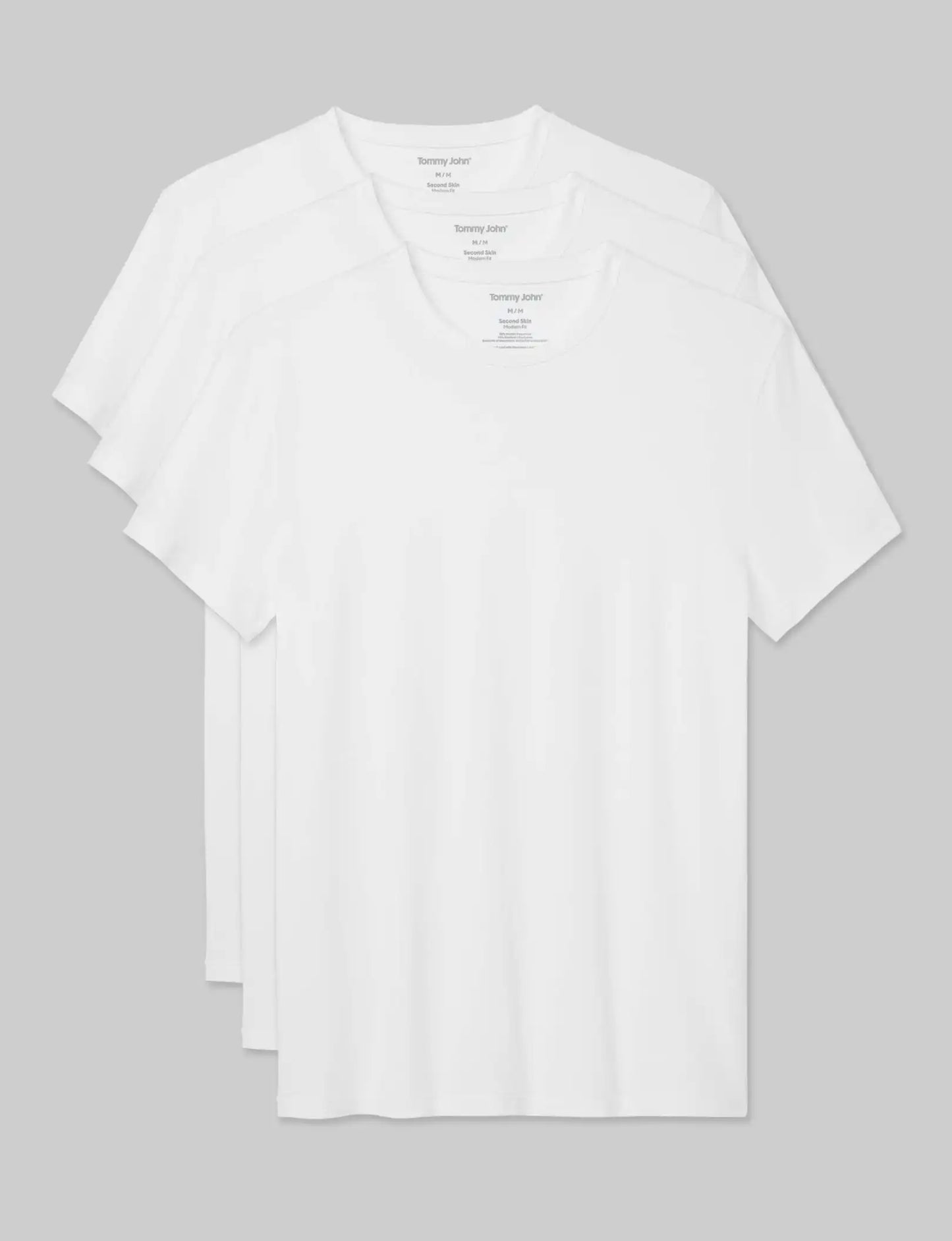 Second Skin Crew Neck Modern Fit Undershirt (3-Pack)