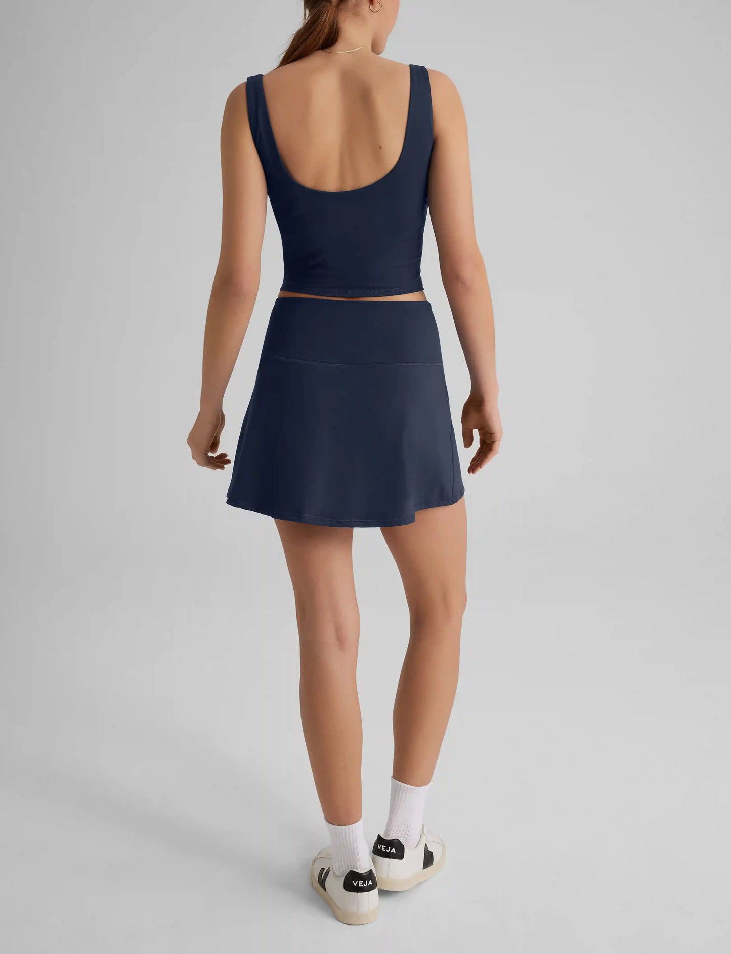 Women's Crop Tank & Tennis Skirt Set