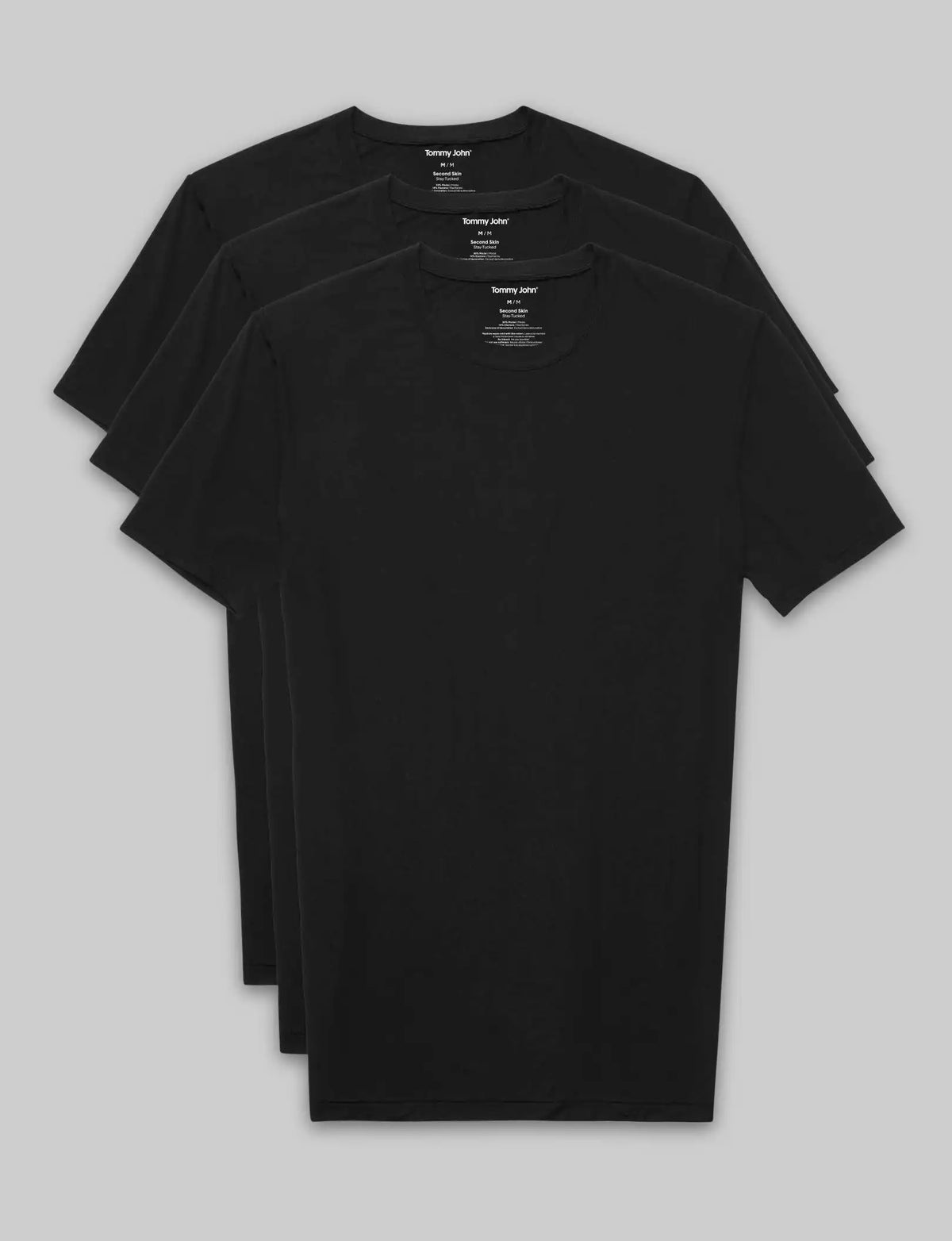 Second Skin Crew Neck Stay-Tucked Undershirt (3-Pack)