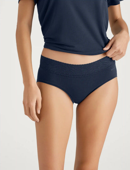 Women's Cool Cotton Brief, Lace Waist