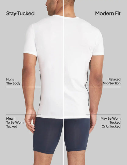 Cool Cotton Deep V-Neck Stay-Tucked Undershirt