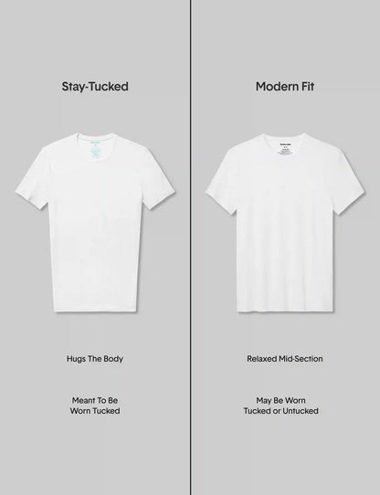 Cool Cotton Crew Neck Stay-Tucked Undershirt (3-Pack)