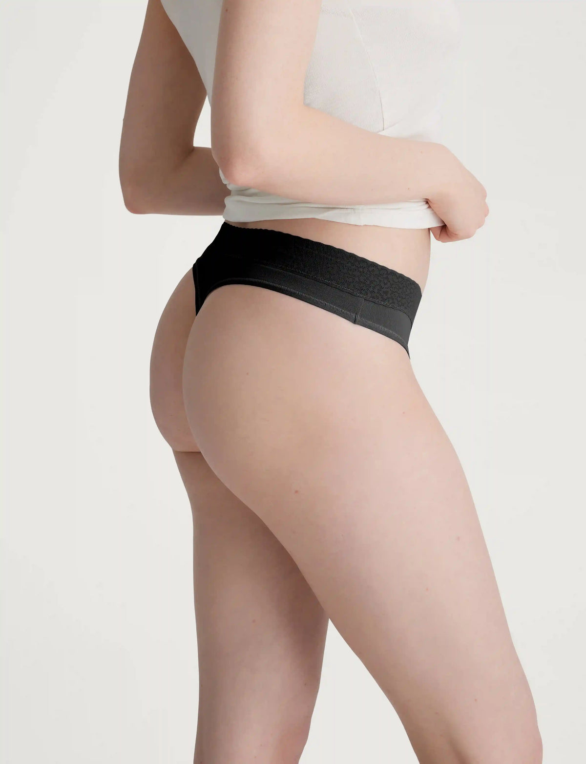 Women's Second Skin Thong, Lace Waist